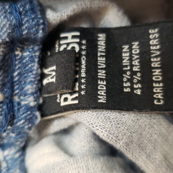 Rewash Linen Blend Stripe¹ Wide Leg Pants Sz M - Picture 12 of 14